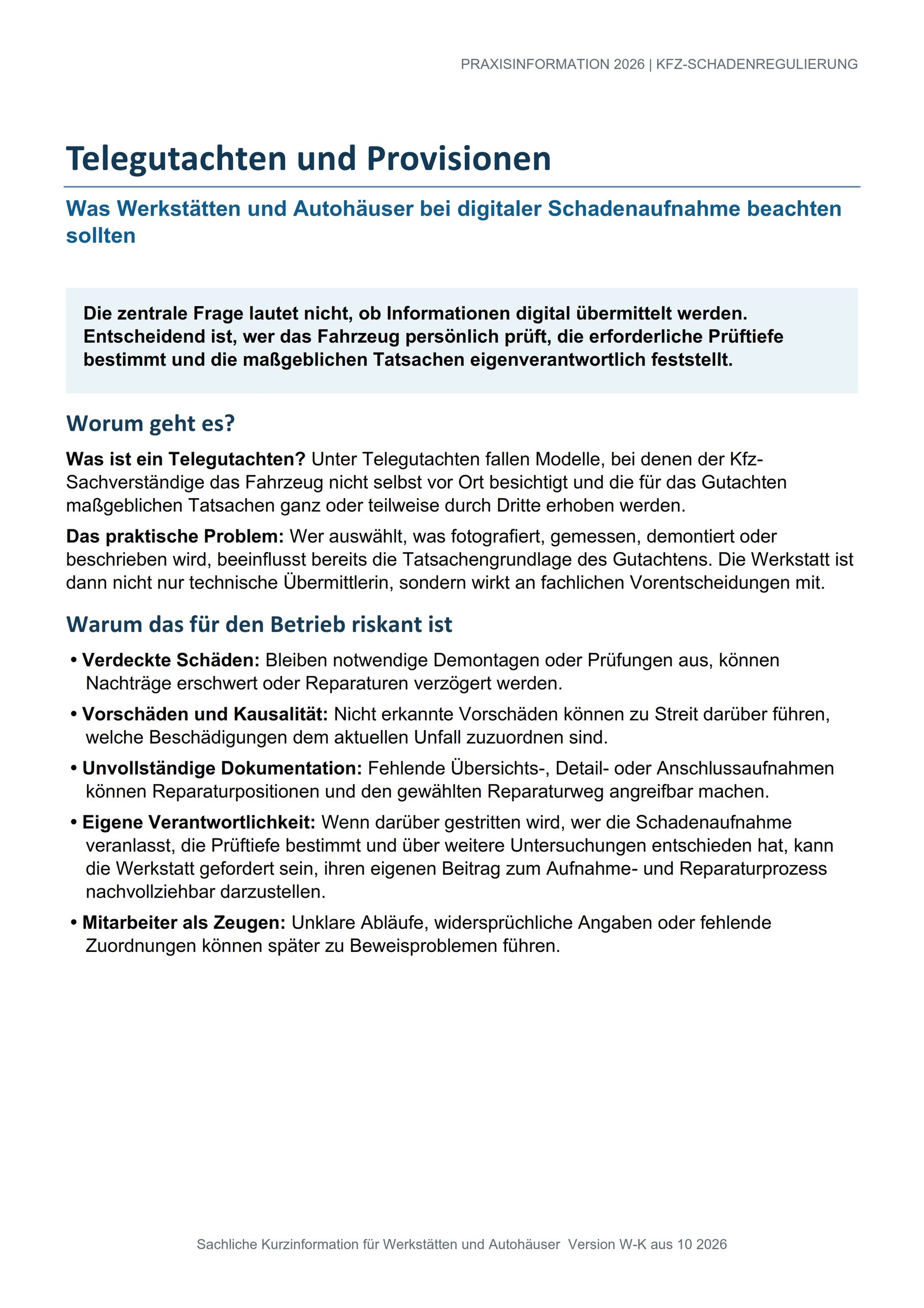 Hier erfahren Sie alles über den Nachteil der Telegutachten